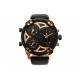 Montre Homme Bracelet Cuir Noir 3 Fuseaux Horaires Kursk ANCIENNES COLLECTIONS divers