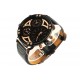 Montre Homme Bracelet Cuir Noir 3 Fuseaux Horaires Kursk ANCIENNES COLLECTIONS divers