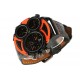 Montre homme Orange et Noire bracelet cuir 3 cadrans Kalt ANCIENNES COLLECTIONS divers