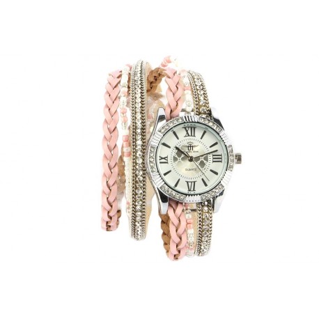 Montre Femme Bracelet Double Tour Cristal Rose Kelly ANCIENNES COLLECTIONS divers