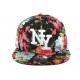 Snapback NY Noire Fleur Rouge et Bleu ANCIENNES COLLECTIONS divers