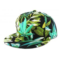 Casquette Kush feuille verte et turquoise ANCIENNES COLLECTIONS divers