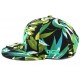 Casquette Kush feuille verte et turquoise ANCIENNES COLLECTIONS divers