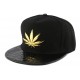 Casquette Kush Noire Feuille doré Visière Cuir ANCIENNES COLLECTIONS divers