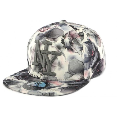 Casquette NY Enfant Grise à Fleurs de 7 à 11 ans ANCIENNES COLLECTIONS divers