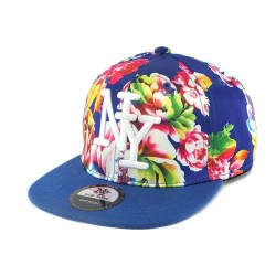 Casquette NY Enfant Bleu Fleurs Rouge de 7 à 11 ans ANCIENNES COLLECTIONS divers