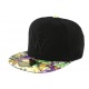 Casquette NY Enfant Noire florale Violette et Jaune 7 à 11 ans ANCIENNES COLLECTIONS divers