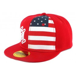 Casquette NY Enfant Rouge Drapeau USA 7 à 11 ans ANCIENNES COLLECTIONS divers