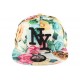 Casquette NY Blanche Fleur Bleue et Rose ANCIENNES COLLECTIONS divers