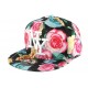 Snapback Noir Fleur Orange et Rose ANCIENNES COLLECTIONS divers