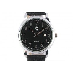 Montre Bracelet cuir noir cadran acier fond noir Arthur ANCIENNES COLLECTIONS divers