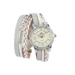 Montre Bracelet double tour cuir Gris Katia ANCIENNES COLLECTIONS divers