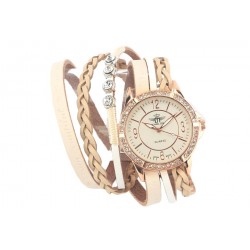 Montre Bracelet double tour cuir beige Katia ANCIENNES COLLECTIONS divers