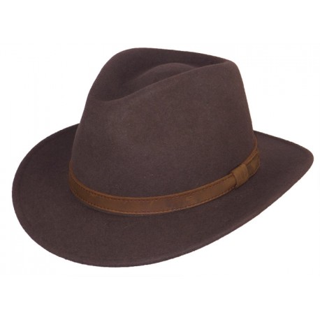 Chapeau Feutre Marron Maccio Herman ANCIENNES COLLECTIONS divers