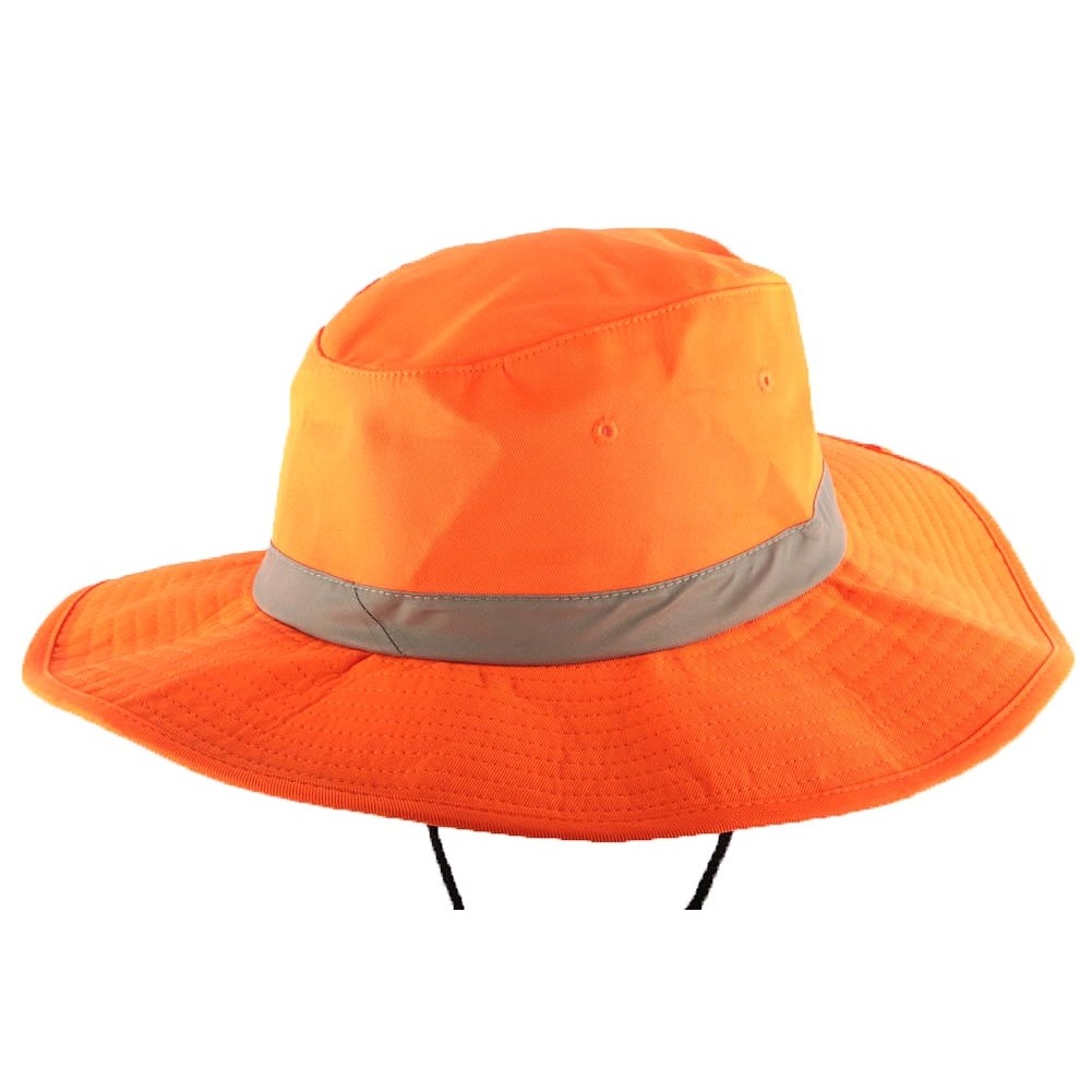 Chapeau de brousse orange fluo