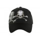 Casquette Biker Noir Tete de Mort CASQUETTES Nyls Création