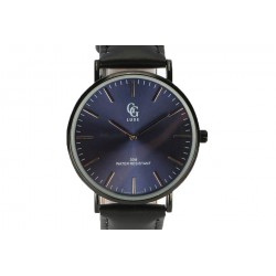 Montre Homme noire Bracelet Cuir Noir Nelson ANCIENNES COLLECTIONS divers