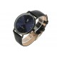 Montre Homme noire Bracelet Cuir Noir Nelson ANCIENNES COLLECTIONS divers