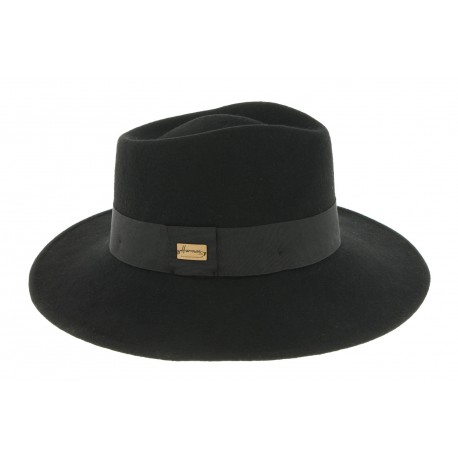 Chapeau Fedora Femme Noir Curtis par Herman ANCIENNES COLLECTIONS divers