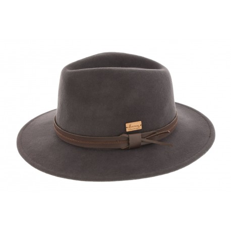 Chapeau Fedora Gris Mac Kinsley par Herman ANCIENNES COLLECTIONS divers