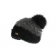 Bonnet Fourrure Lapin Noir Accola Herman ANCIENNES COLLECTIONS divers