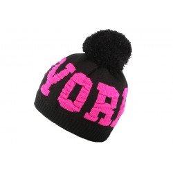 Bonnet NY Noir et Rose Neyra ANCIENNES COLLECTIONS divers