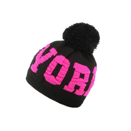 Bonnet NY Noir et Rose Neyra ANCIENNES COLLECTIONS divers