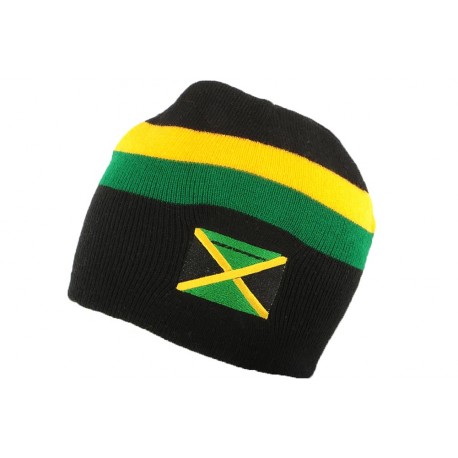 Bonnet Jamaicain Noir Jaune et Vert BONNETS Nyls Création