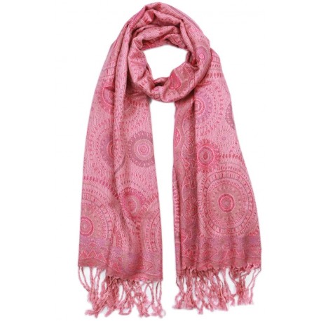 Echarpe Pashmina Rose et Violet Bombay Echarpe Léon montane