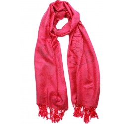 Echarpe Pashmina Rose Vif Bombay Echarpe Léon montane