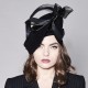 Chapeau Bibi Noir Harron par Céline Robert ANCIENNES COLLECTIONS divers