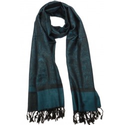 Echarpe Pashmina Bleu Pétrole Delhi Echarpe Léon montane