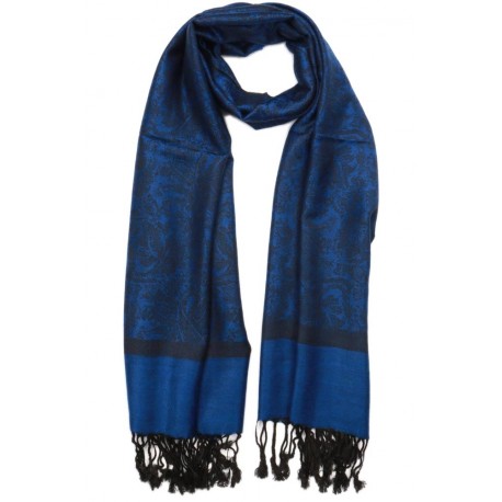 Echarpe Pashmina Bleu Roi Delhi ANCIENNES COLLECTIONS divers