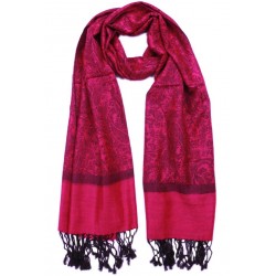 Echarpe Pashmina Violet Rouge Delhi ANCIENNES COLLECTIONS divers