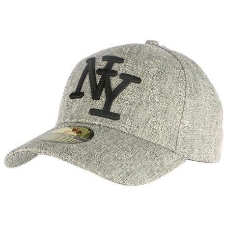 Casquette Baseball NY Gris et Noire Chiné ANCIENNES COLLECTIONS divers