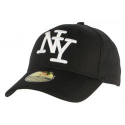 Casquette Baseball NY Noir et blanche Chevrons ANCIENNES COLLECTIONS divers