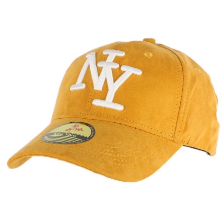 Casquette Baseball NY Jaune façon daim ANCIENNES COLLECTIONS divers