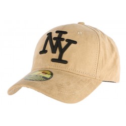 Casquette Baseball NY Beige façon daim ANCIENNES COLLECTIONS divers