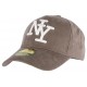 Casquette Baseball NY Gris Foncé façon daim ANCIENNES COLLECTIONS divers