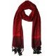 Echarpe Pashmina Rouge et Noir Delhi ANCIENNES COLLECTIONS divers