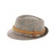 Chapeau Trilby beige en tweed Defer Herman ANCIENNES COLLECTIONS divers