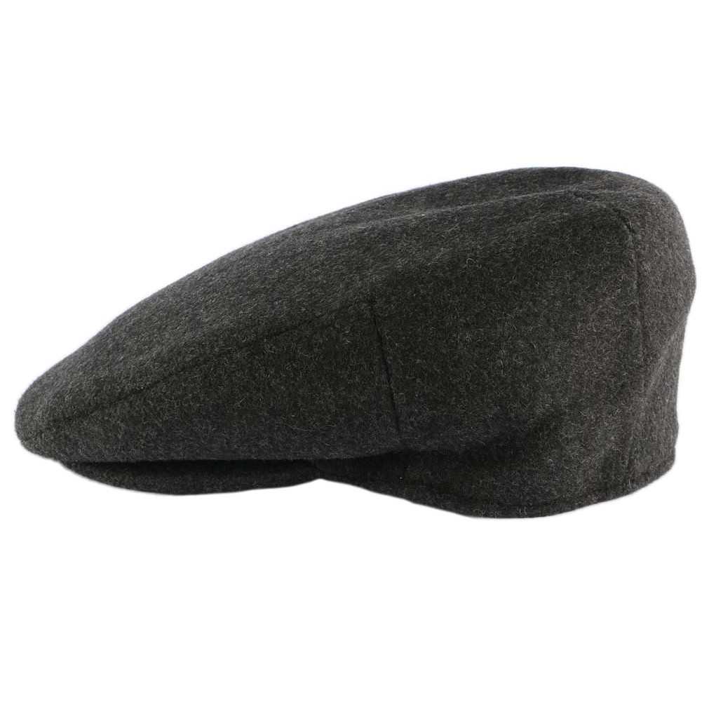 Casquette En Laine Grise Richemond - Fabriquée En Italie, Forme Irlandaise 8 Côtés, Doublée
