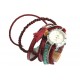 Montre bracelet double tour rouge et turquoise Tella ANCIENNES COLLECTIONS divers