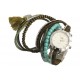 Montre bracelet double tour Verte et Turquoise Tella ANCIENNES COLLECTIONS divers