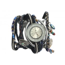 Montre femme fantaisie bracelet double Bleu Alya ANCIENNES COLLECTIONS divers