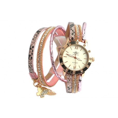 Montre Fantaisie Femme bracelet double Rose Myu ANCIENNES COLLECTIONS divers