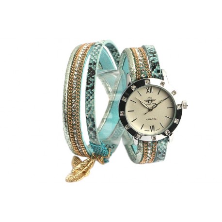 Montre Fantaisie Femme bracelet double Bleu Myu ANCIENNES COLLECTIONS divers