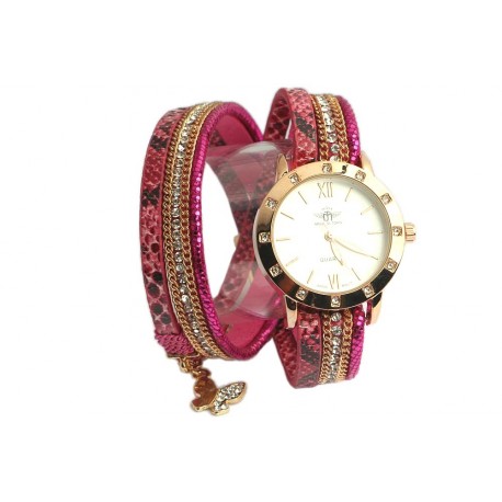 Montre Fantaisie Femme bracelet double Fuchsia Myu ANCIENNES COLLECTIONS divers