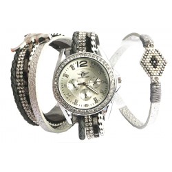 Montre femme bracelet double Grise Mylta ANCIENNES COLLECTIONS divers