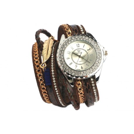 Montre bracelet fantaisie Marron Lorya ANCIENNES COLLECTIONS divers